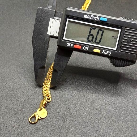 18k Gold Plated Necklace Bracelet Set Double Cuban Anniversary Birthday Gift - Picture 5 of 6